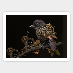 Steampunk starling Sticker